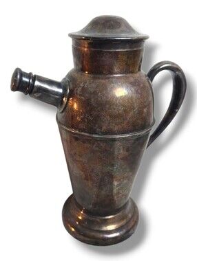 Wm A Rogers 930 Silver Plate on Copper Art Deco Martini Pitcher Barware 1930s